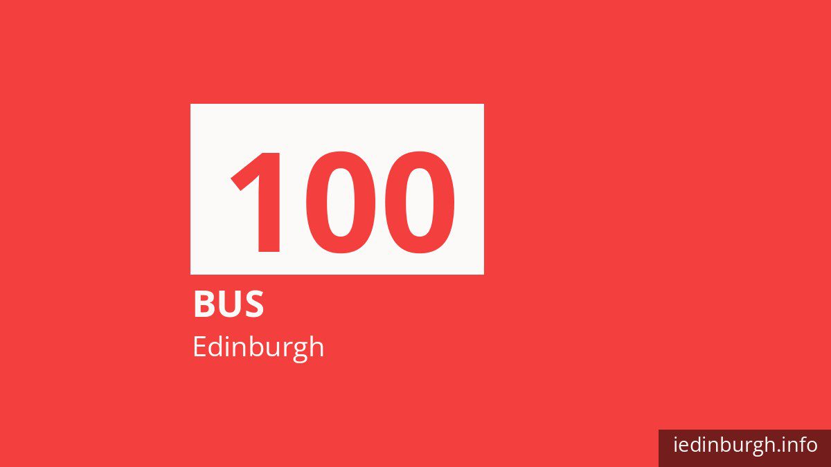 Bus route 100 in Edinburgh