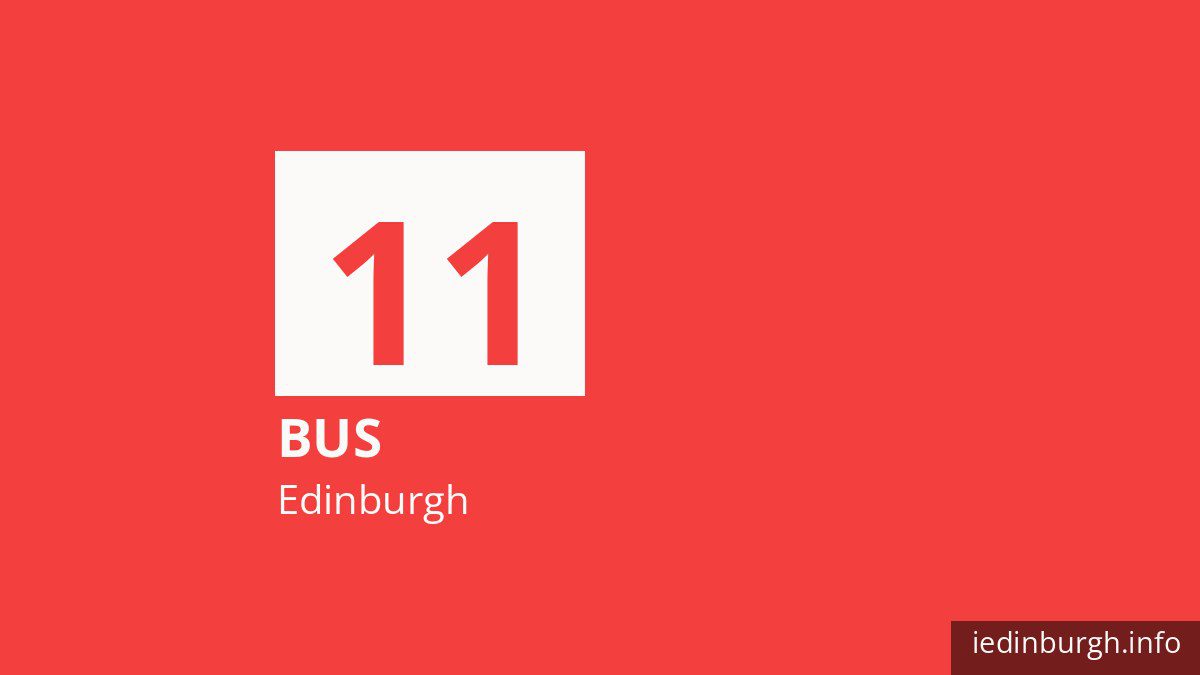 Bus route 11 in Edinburgh