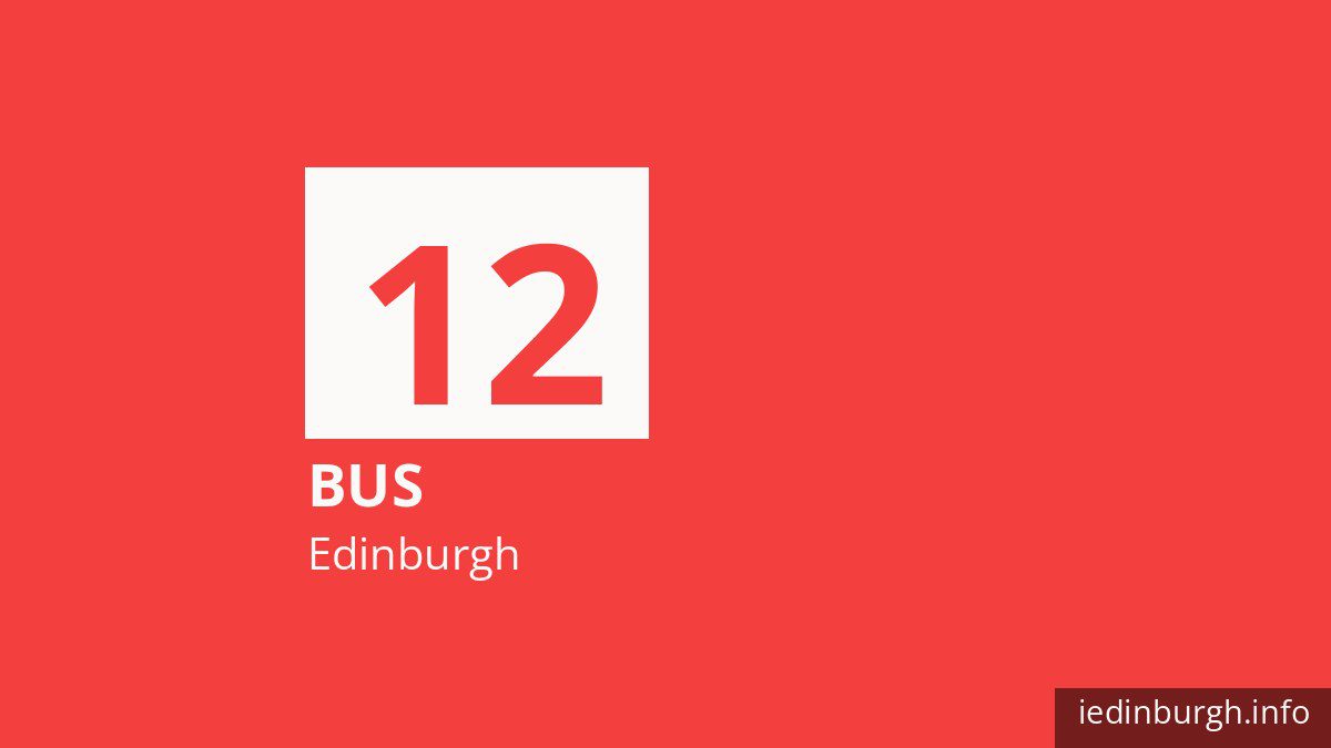 Bus route 12 in Edinburgh