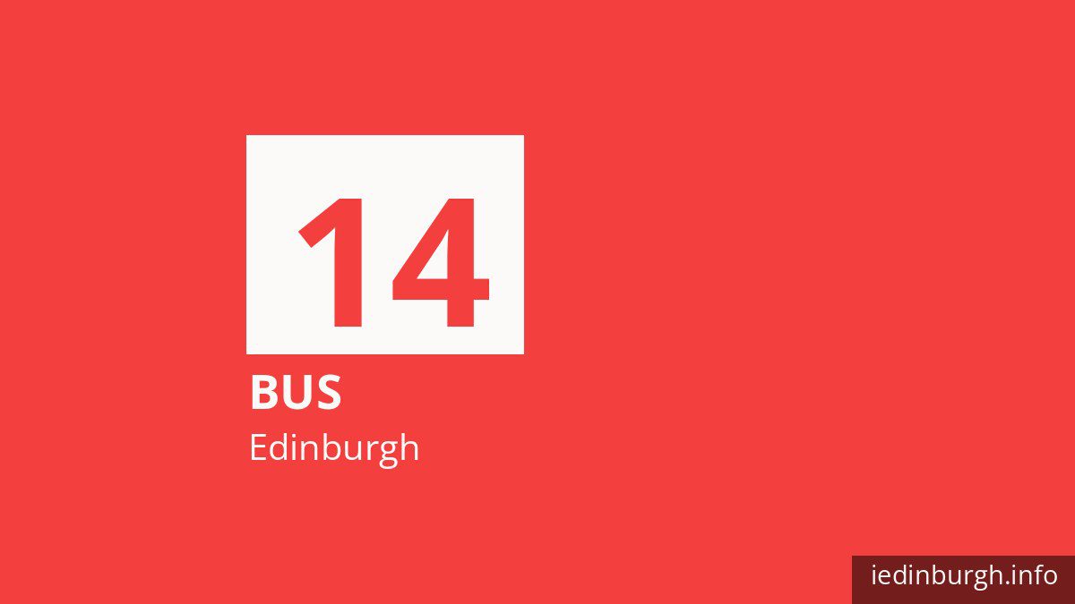 Bus route 14 in Edinburgh