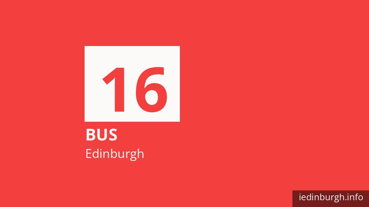 Bus route 16 in Edinburgh