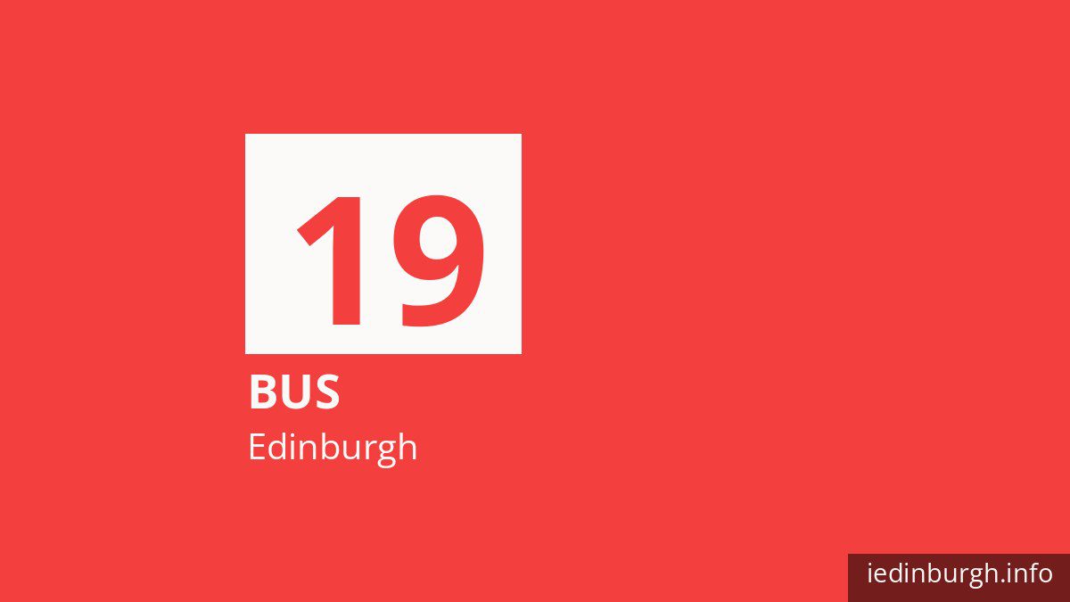 Bus route 19 in Edinburgh