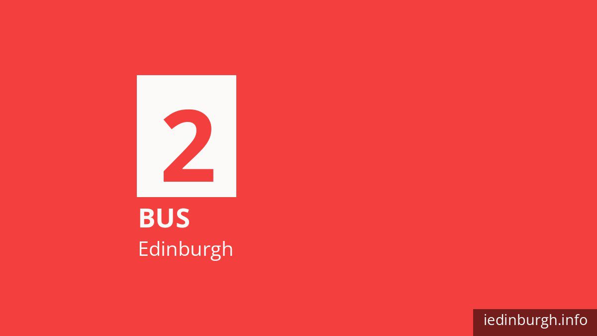 Bus route 2 in Edinburgh