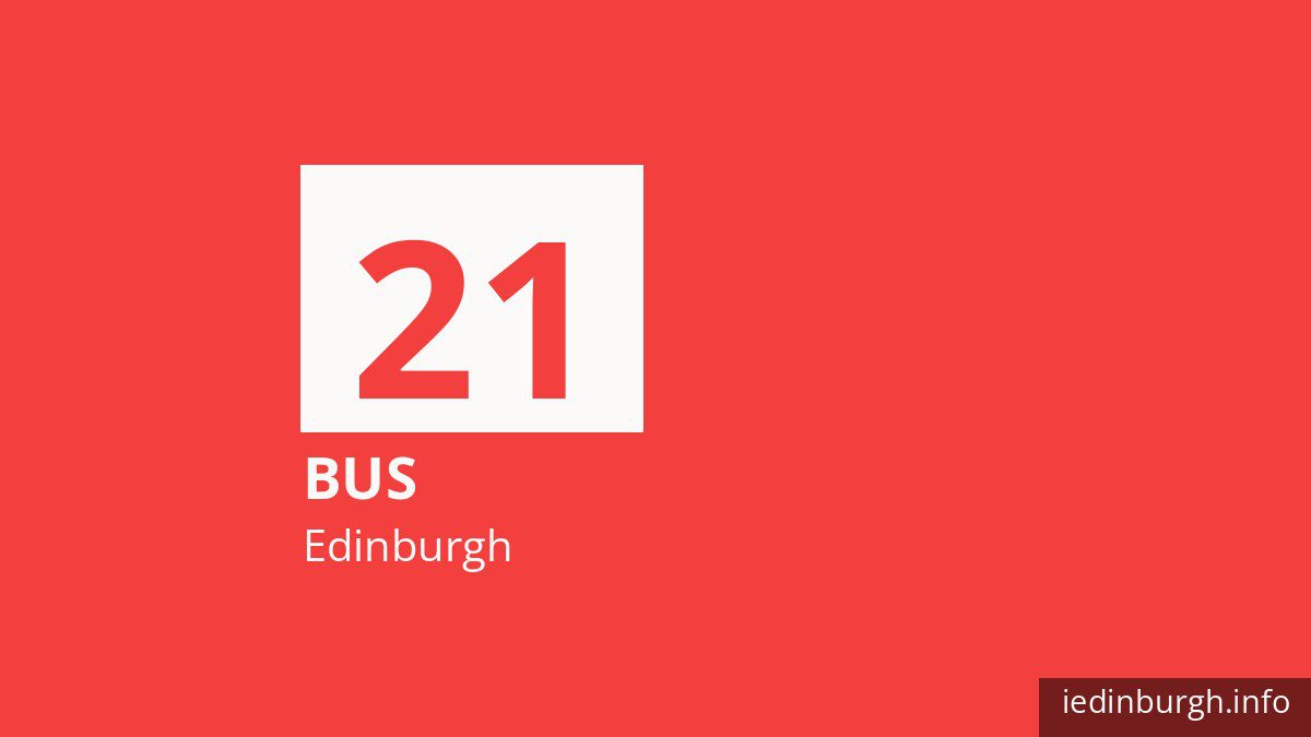 Bus route 21 in Edinburgh