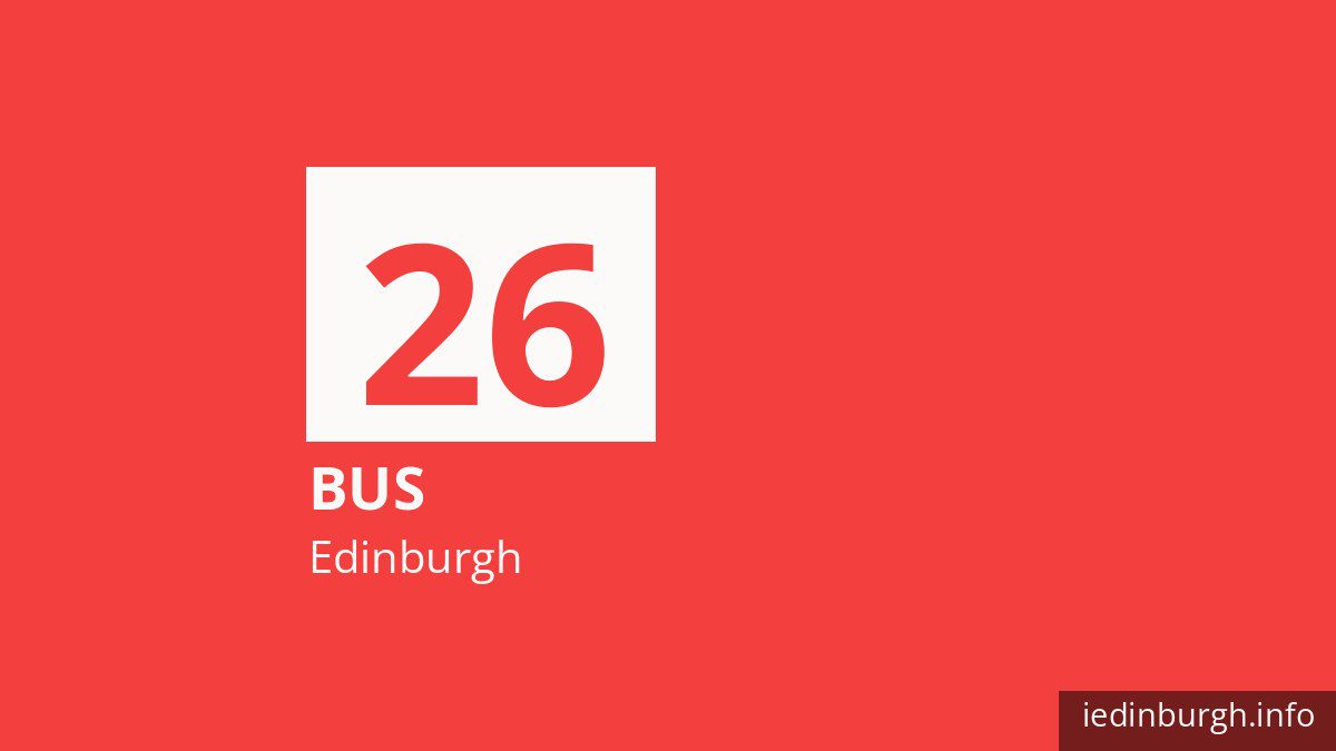 Bus route 26 in Edinburgh