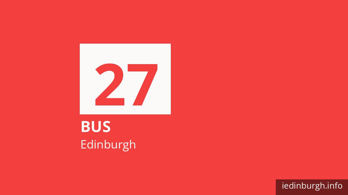 Bus route 27 in Edinburgh