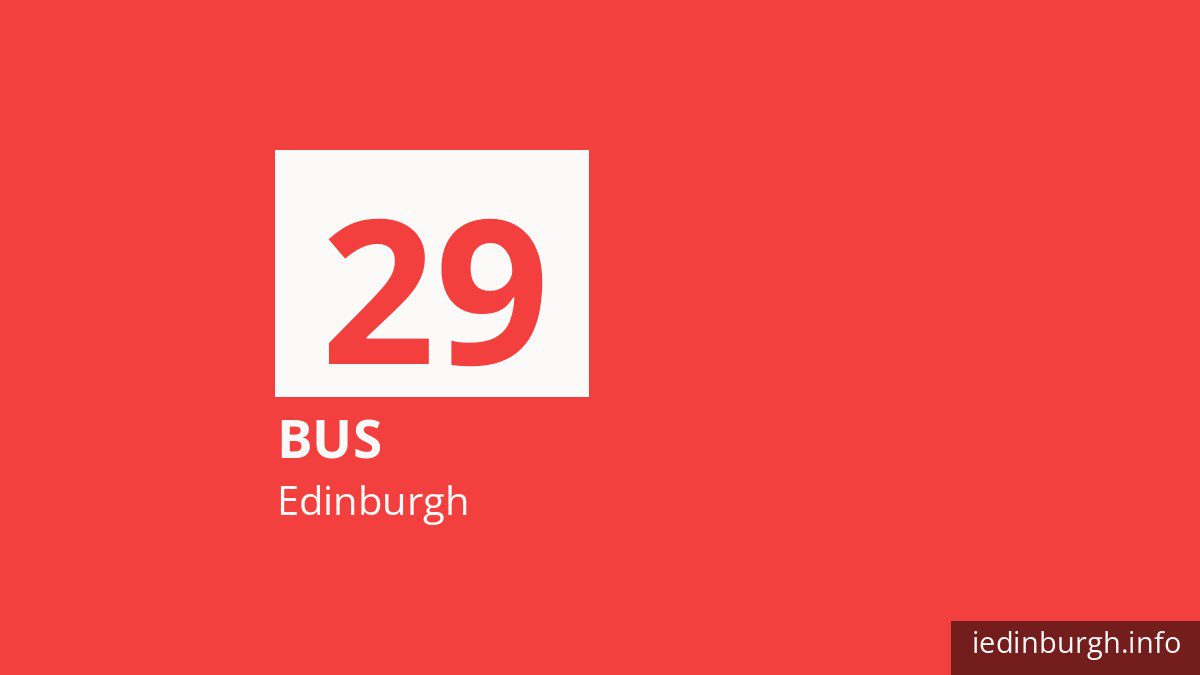Bus route 29 in Edinburgh