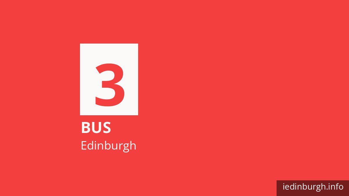 Bus route 3 in Edinburgh