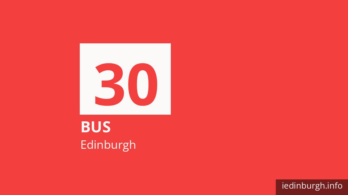 Bus route 30 in Edinburgh