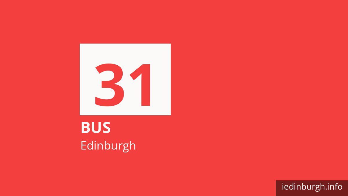 Bus route 31 in Edinburgh