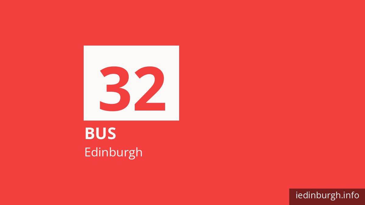 Bus route 32 in Edinburgh