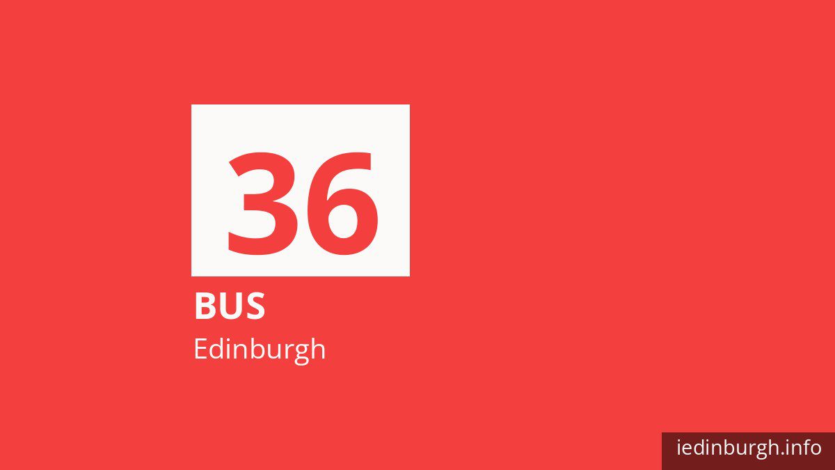 Bus route 36 in Edinburgh