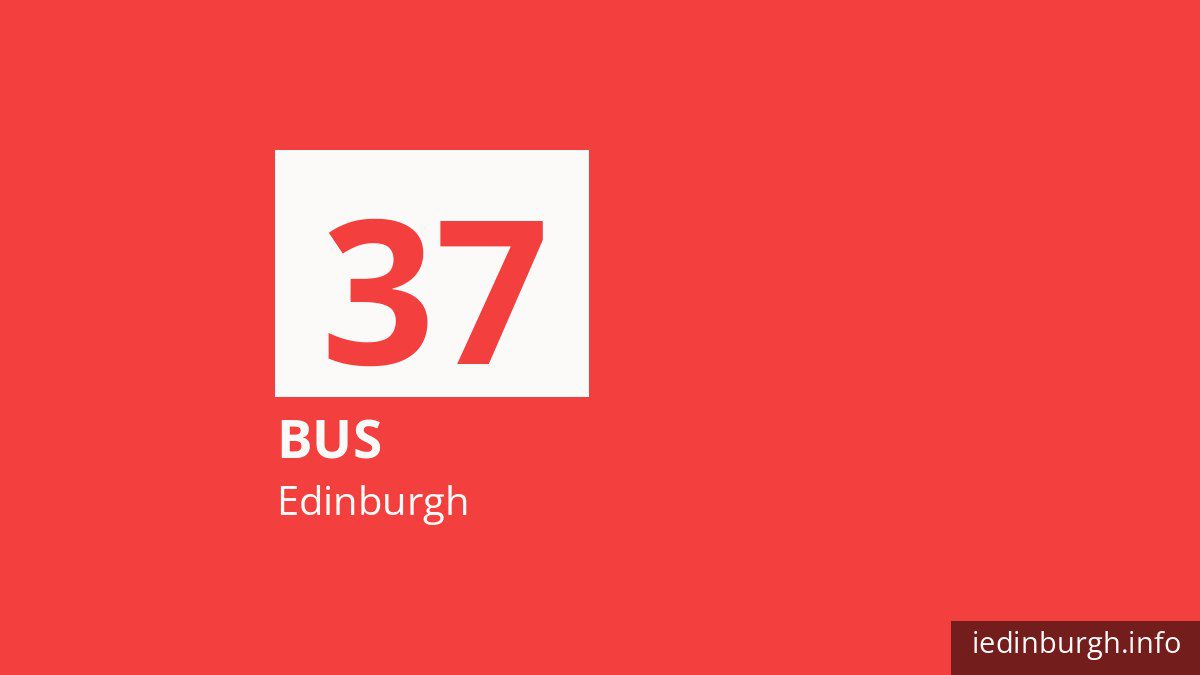 Bus route 37 in Edinburgh
