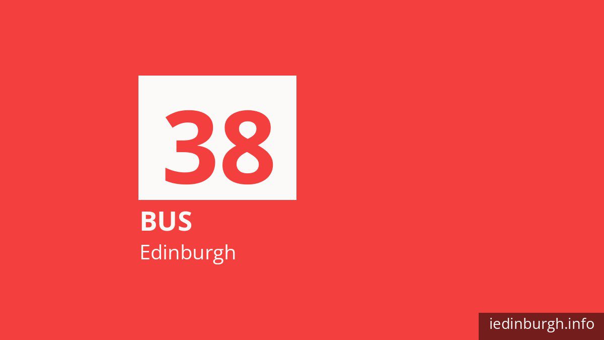 Bus route 38 in Edinburgh