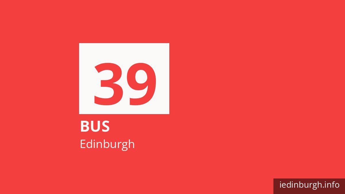 Bus route 39 in Edinburgh