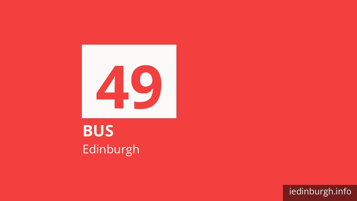 Bus route 49 in Edinburgh