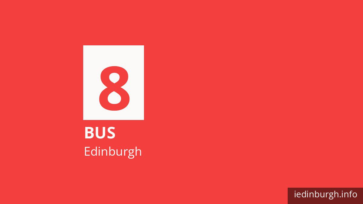Bus route 8 in Edinburgh
