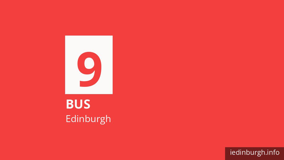 Bus route 9 in Edinburgh