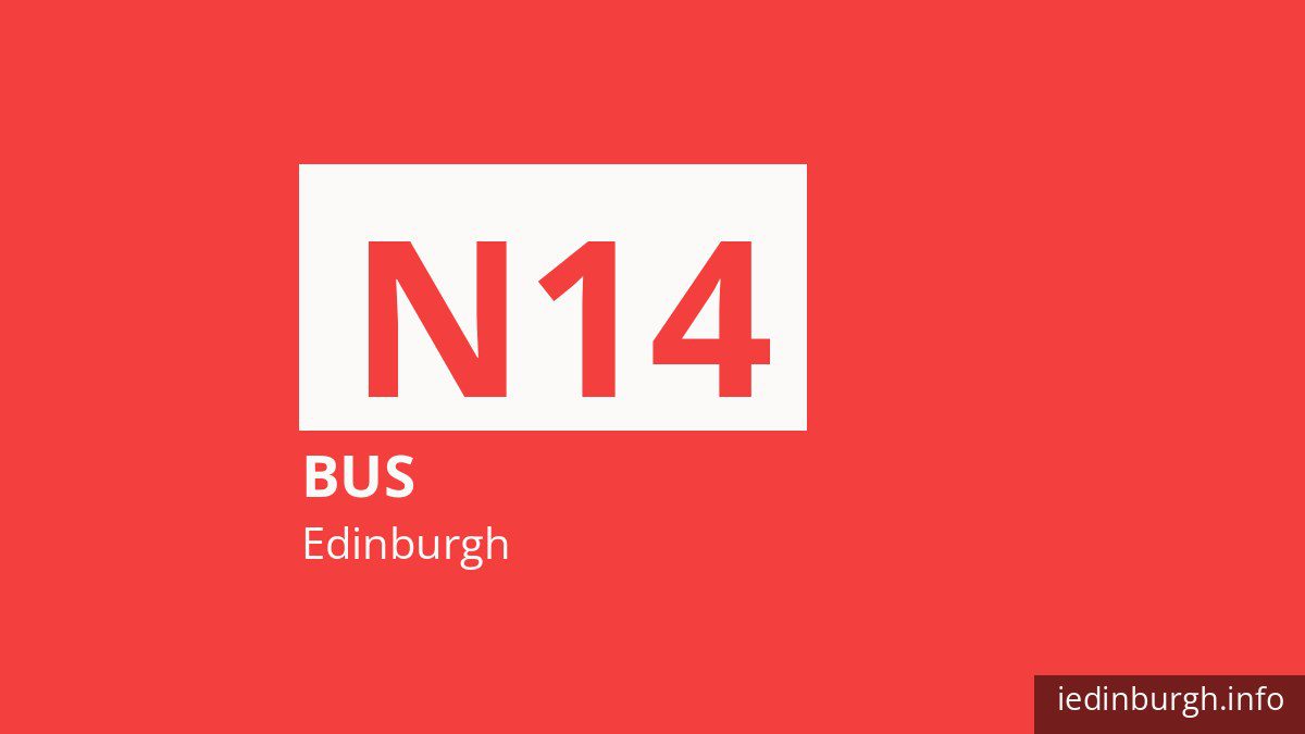 Night bus route N14 in Edinburgh