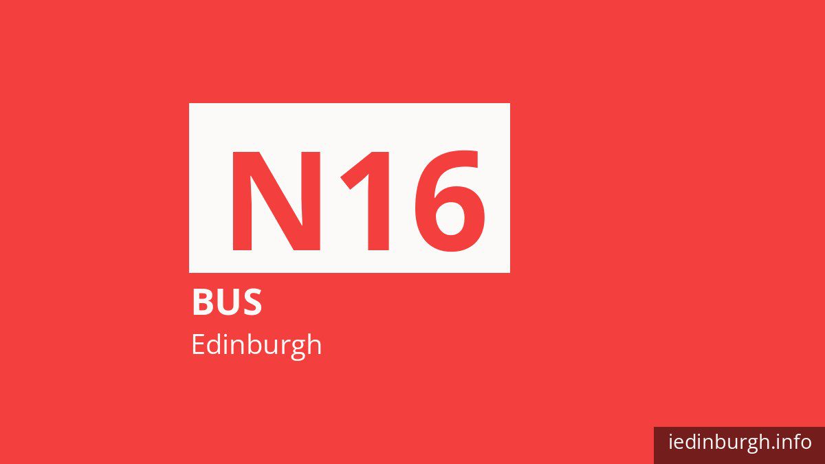 Night bus route N16 in Edinburgh
