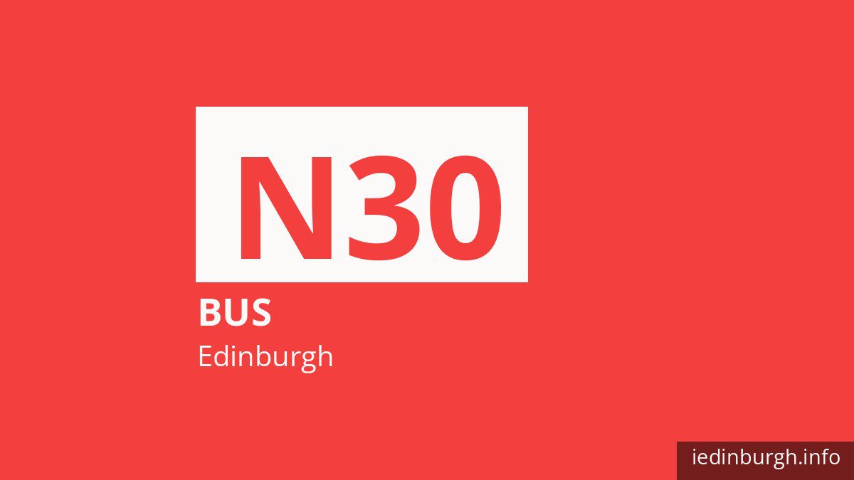 Night bus route N30 in Edinburgh