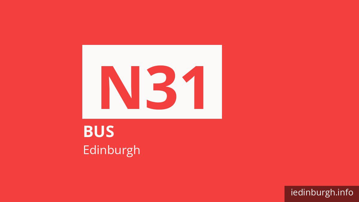 Night bus route N31 in Edinburgh