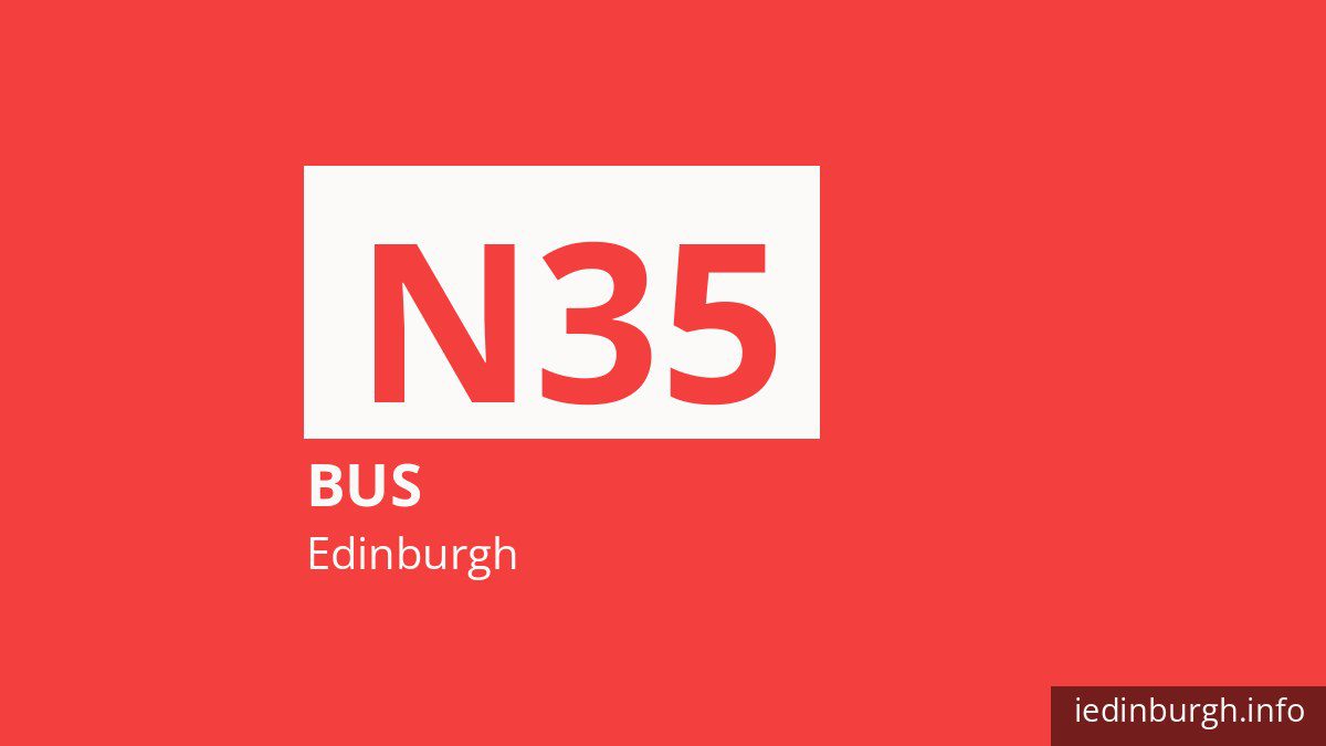 Night bus route N35 in Edinburgh